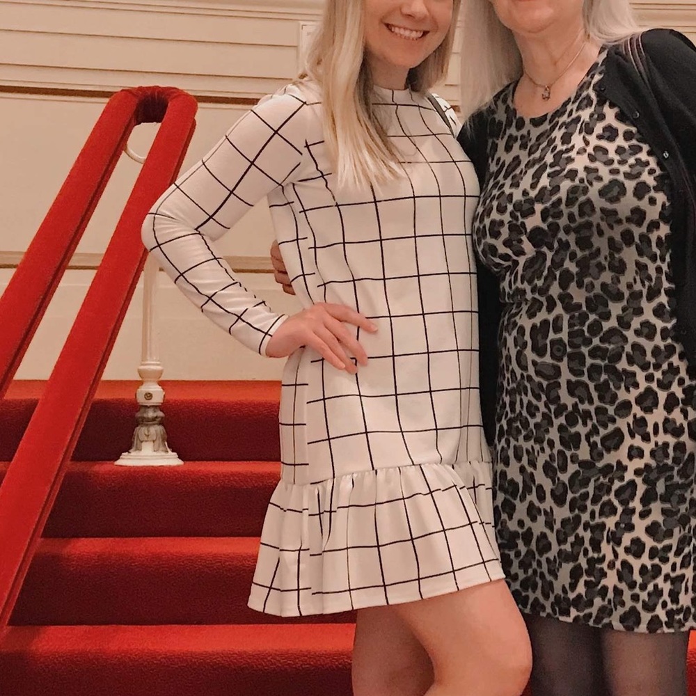 ZARA RUFFLE SHIFT DRESS